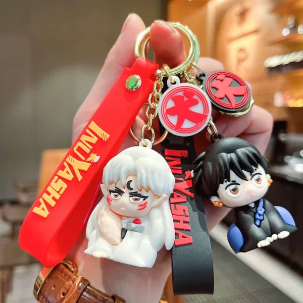 Anime Inuyasha Creative Q Version Keychains, Unique Sesshomaru Design, Fashion Accessory