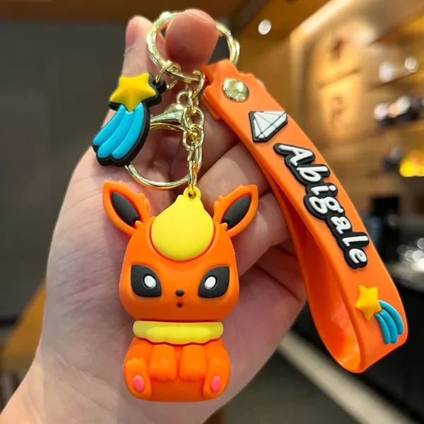 Pokemon Anime Eevee Pikachu Vaporeon PVC Figure Keychains, Bag Decor, Unique Toy