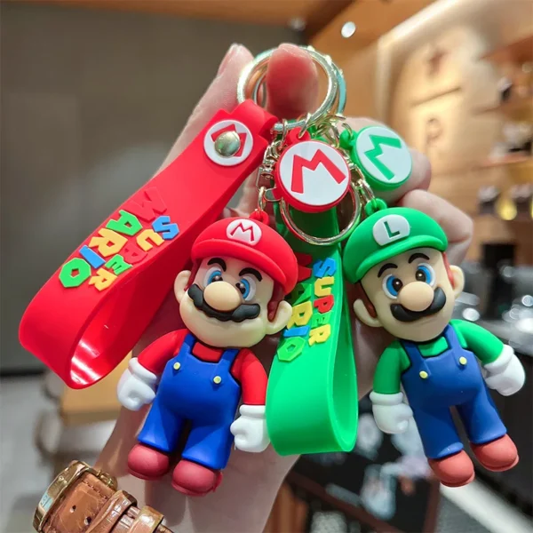 Super Mario Keychains Classic Game Character Models Bookbag Accessories