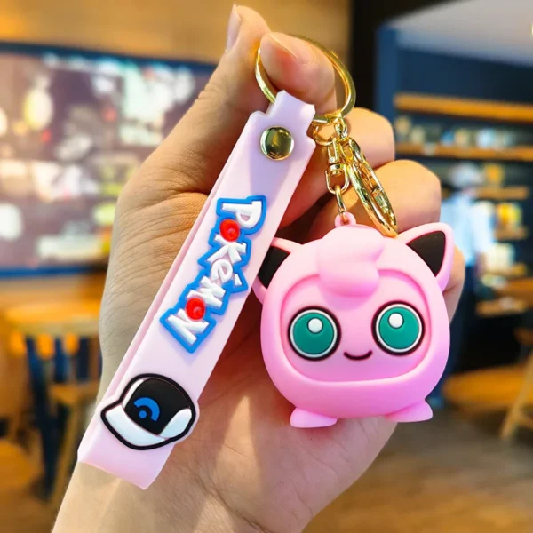 Kawaii Pokemon Keychains - Pikachu, Psyduck, Squirtle, More!