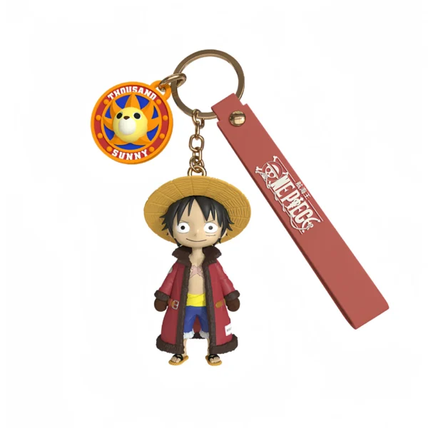 One Piece Anime Keychains Luffy Chopper Figures Cute Pendant