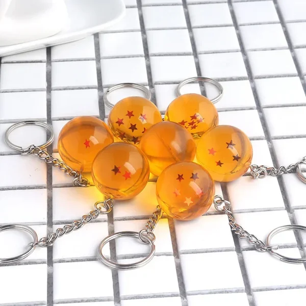 Dragon Ball Keychains - 7 Star Charms, Anime Accessories