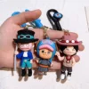 One Piece Keychains Kawaii Luffy Zoro Chopper Figure Keyrings