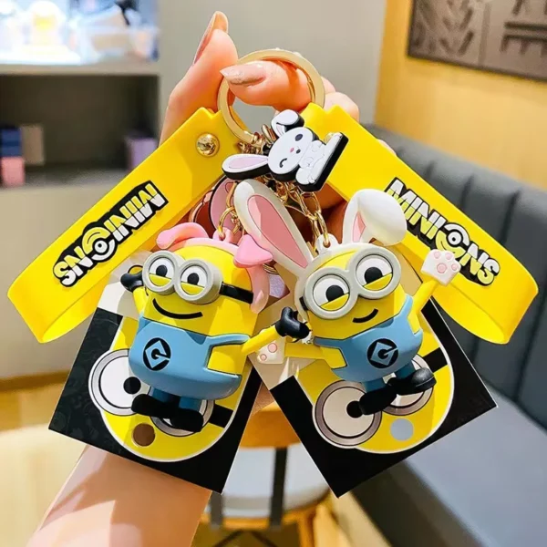 Anime Minions Keychain Cute Cartoon Design Perfect for Keys Bags