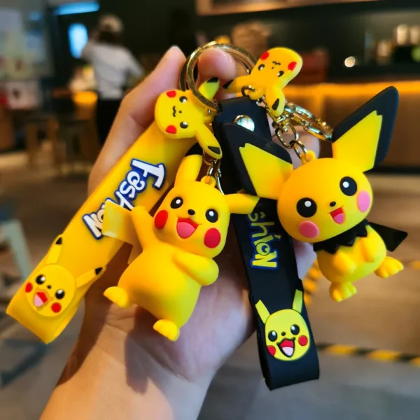 Pokémon Anime Keychains - Raichu, Pikachu, Pichu, Mimikyu, Togedemaru Figures