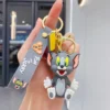 Tom & Jerry Keychains - Cute Cat & Mouse Action Figures