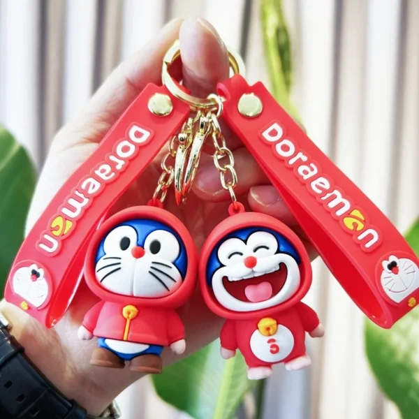 Doraemon Keychains Cute Silicone Pendant Anime Style Gifts