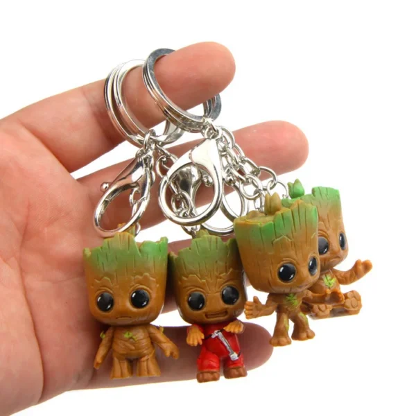 Disney Marvel Baby Groot Keychains - Cute Anime Figure Toy