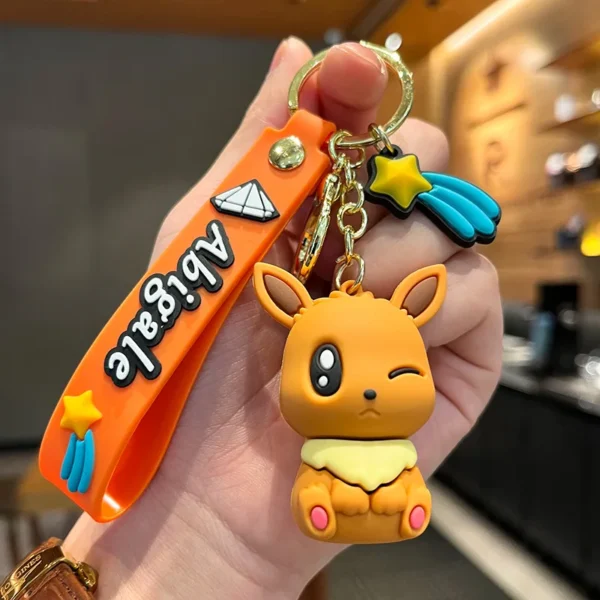 Pokemon Anime Eevee Pikachu Vaporeon PVC Figure Keychains, Bag Decor, Unique Toy