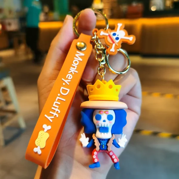 One Piece Anime Keychains - Luffy, Chopper, Zoro, Franky Designs