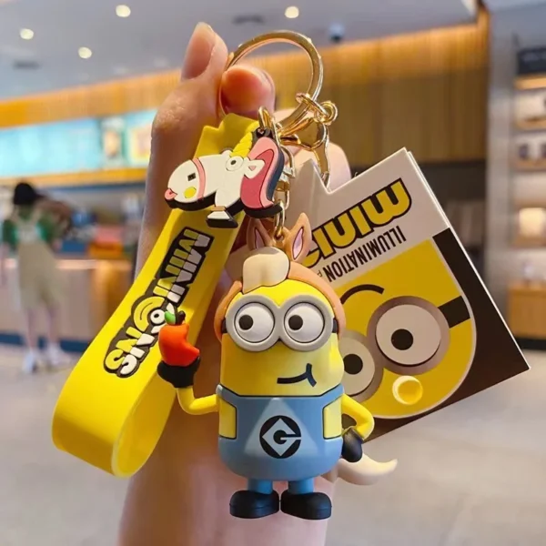 Anime Minions Keychain Cute Cartoon Design Perfect for Keys Bags