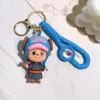 One Piece Keychains Kawaii Luffy Zoro Chopper Figure Keyrings