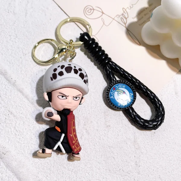 One Piece Keychains Kawaii Luffy Zoro Chopper Figure Keyrings