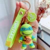 Ninja Turtle Keychain Cartoon Leo Raph Mikey Don PVC+Metal Lightweight