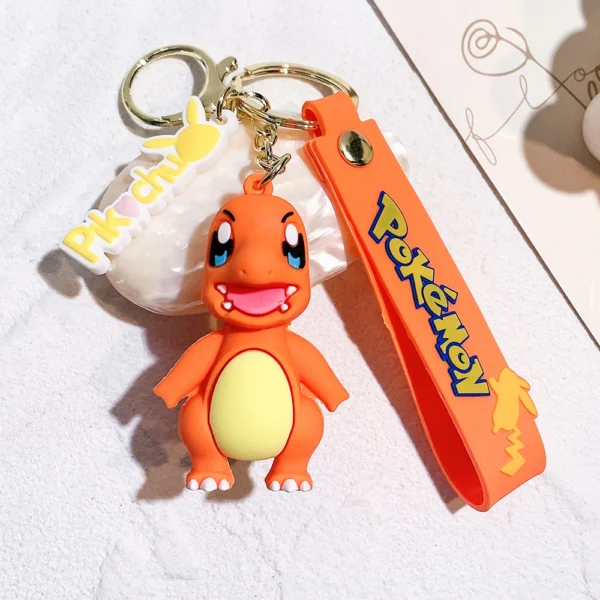 Pokemon Keychains - Pikachu Action Figure, Kawaii Cartoon Charmander Doll