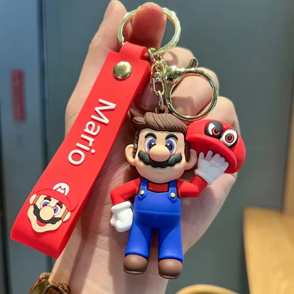 Super Mario Bros Keychains Classic Cartoon Figurine Doll Keychains