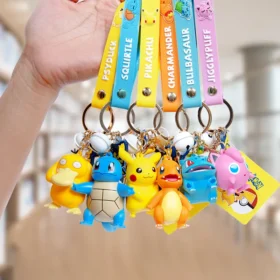 Kawaii Pokemon Keychains - Anime Figures, PVC, 6-8cm