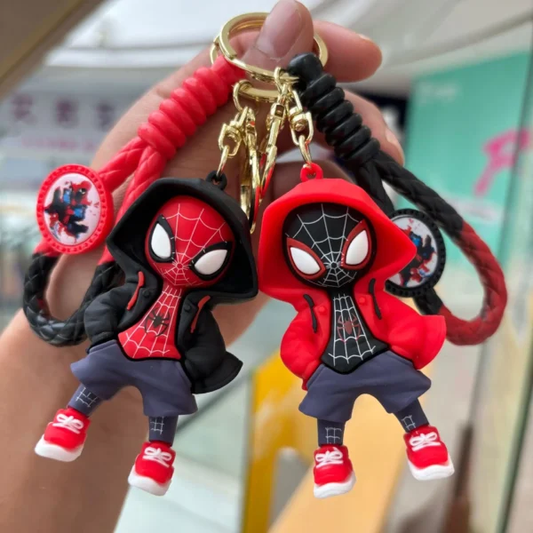 Spiderman Disney Marvel Keychains: Miles Morales Cartoon Pendant