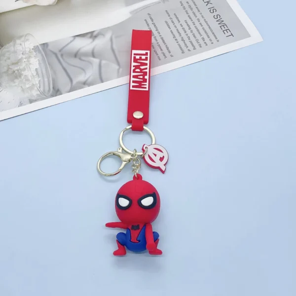 Disney Marvel Avengers Keychains - Creative Spiderman & Captain America Car, Bag Accessories