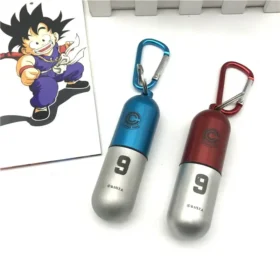 Dragon Ball Aluminum Keychains - Bulma Capsule Design, Portable & Creative