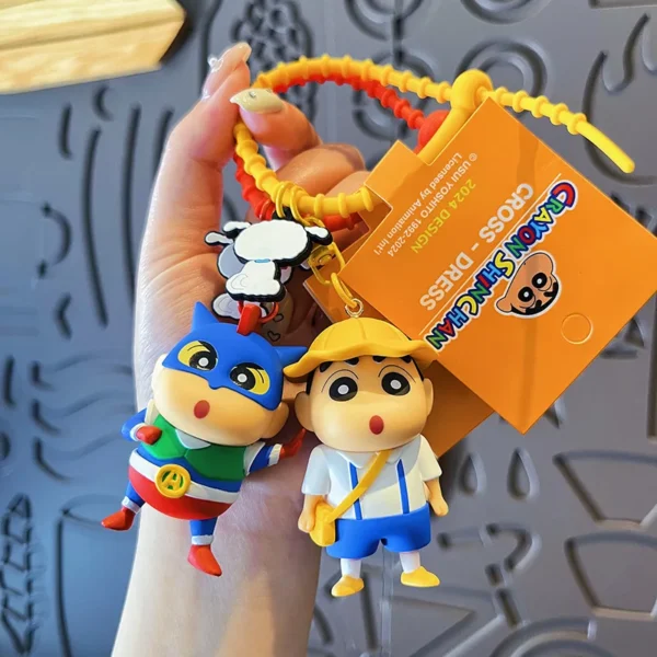 Crayon Shin-chan Keychains Creative Anime Doll Cute Bag Pendant