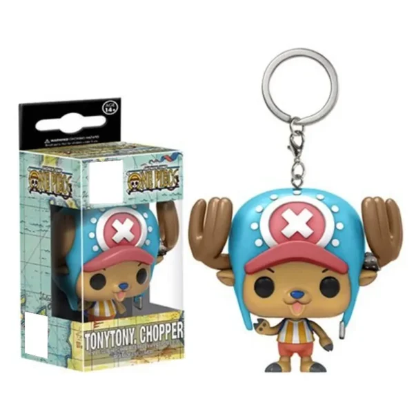 One Piece Keychains - Zoro & Chopper Cartoon Action Figure Toys