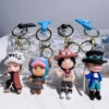 One Piece Keychains Kawaii Luffy Zoro Chopper Figure Keyrings