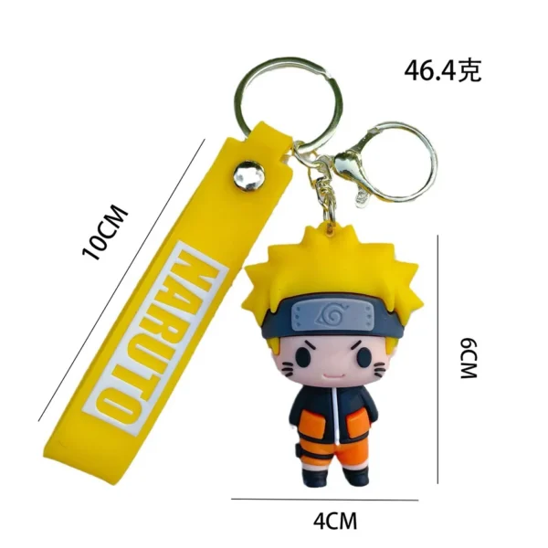 Naruto Anime PVC Keychains - Sakura, Kakashi, Gaara, Uzumaki Figures