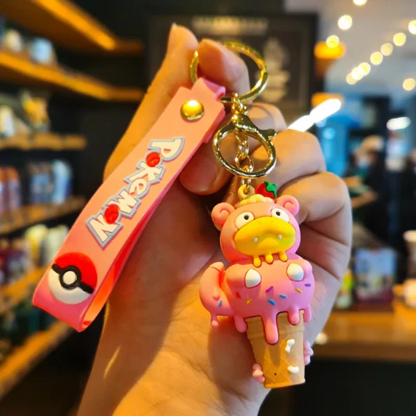 Pokemon Keychains - Pikachu Anime Figures, Kawaii Car Key Rings