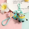 Kawaii Minion Keychains Anime Figures Backpack Pendant Car Key Ring Toy