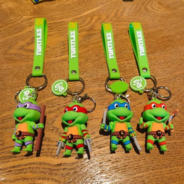 Anime Ninja Turtle Keychain Raphael Donatello Car Bag Accessory