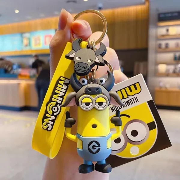 Anime Minions Keychain Cute Cartoon Design Perfect for Keys Bags