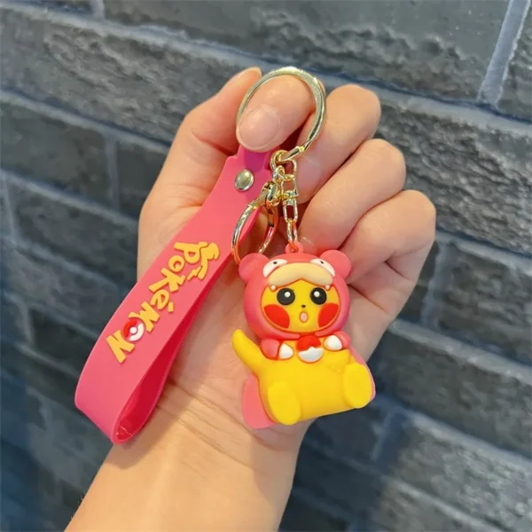 Kawaii Anime Pokemon Keychains - Pikachu, Charizard, Slowpoke