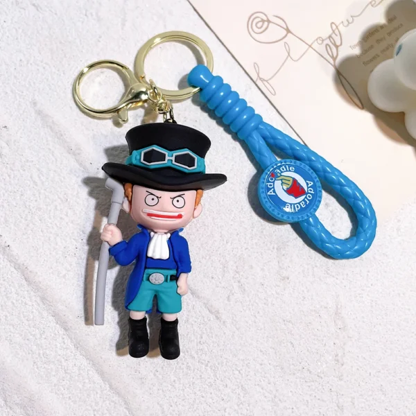 One Piece Keychains Kawaii Luffy Zoro Chopper Figure Keyrings