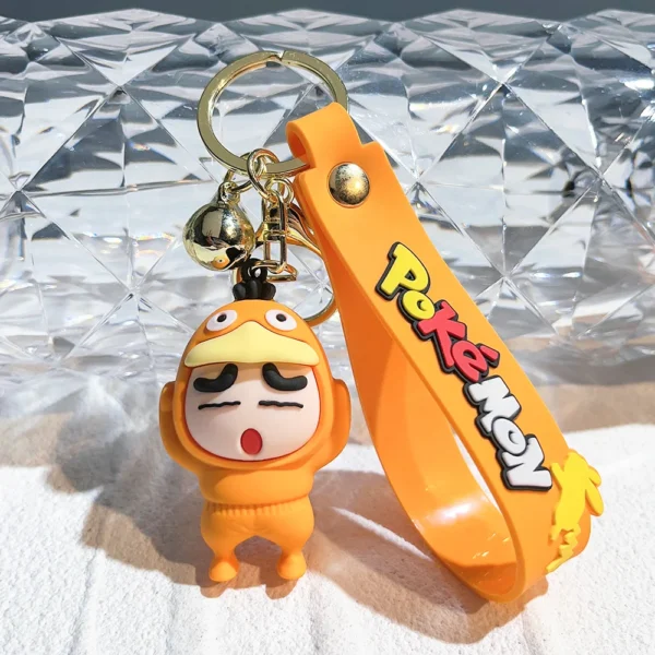 Bandai Anime Crayon Shin-chan Keychains Pikachu Funny Cosplay