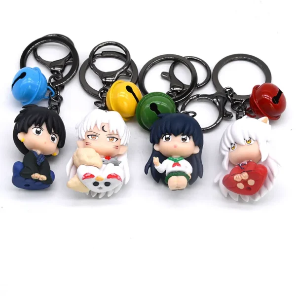 Anime Inuyasha Kawaii Keychains, Sesshoumaru & Kagome Acrylic Jewelry