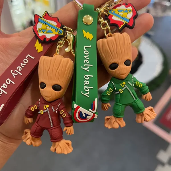 Marvel Guardians Keychains - Groot, Rocket, Raccoon for Fans