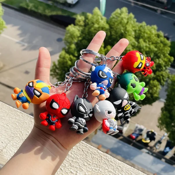 Marvel Heroes Keychains - Iron Man, Captain America, Spiderman Designs