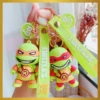 Ninja Turtle Keychain Cartoon Leo Raph Mikey Don PVC+Metal Lightweight