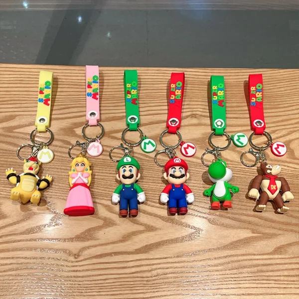 Super Mario Keychains Classic Game Character Models Bookbag Accessories