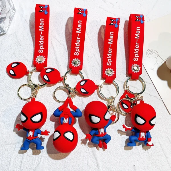 Marvel Avengers Spiderman Keychains - Cute Superhero Pendant, Kawaii