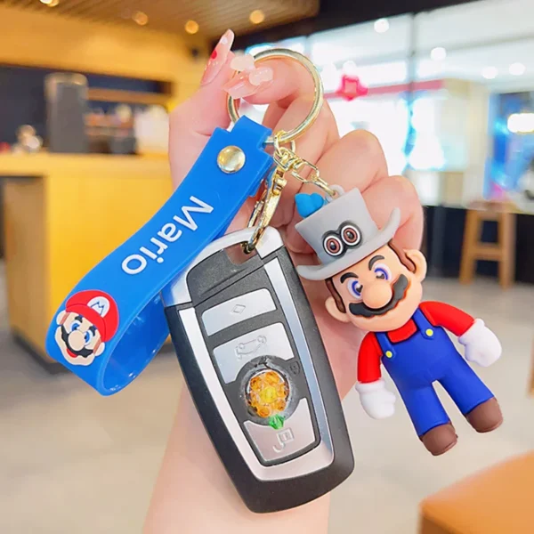 Super Mario Bros Keychains Classic Cartoon Figurine Doll Keychains