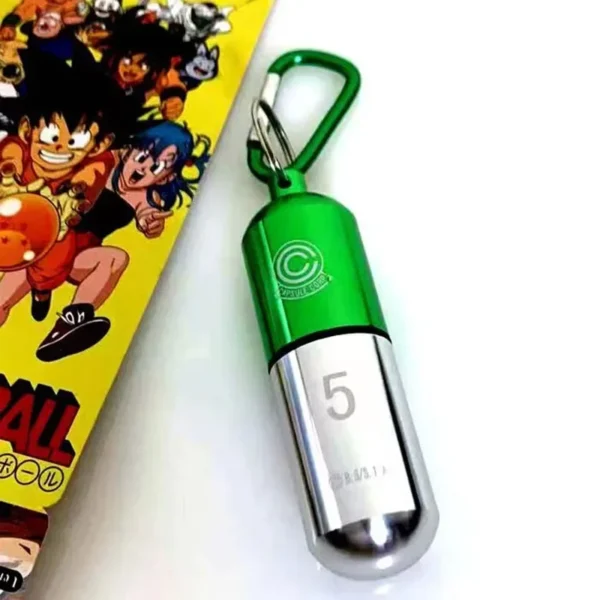 Dragon Ball Aluminum Keychains - Bulma Capsule Design, Portable & Creative