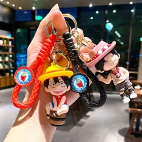 One Piece Keychains - Anime Figures Luffy Zoro - Backpack Pendant Car Keyring