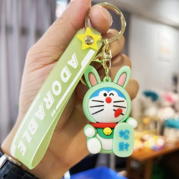 Doraemon Keychains Kawaii Fortune Doll Bag Pendant Decor