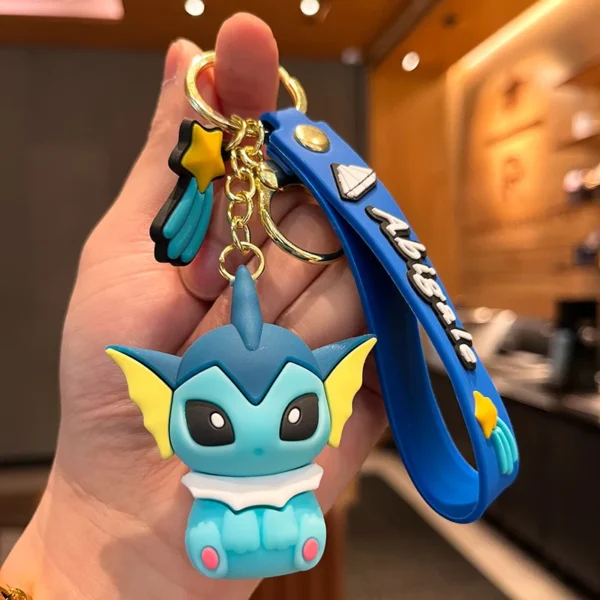 Pokemon Anime Eevee Pikachu Vaporeon PVC Figure Keychains, Bag Decor, Unique Toy