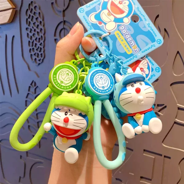 Kawaii Doraemon Keychains: Cute Cartoon Couple Bag Charms