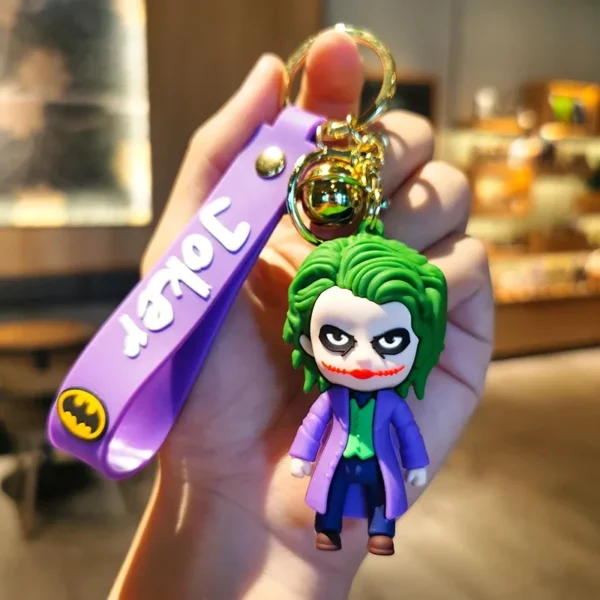 Anime Cartoon Marvel Batman Joker Keychains - Halloween Series Doll Pendant