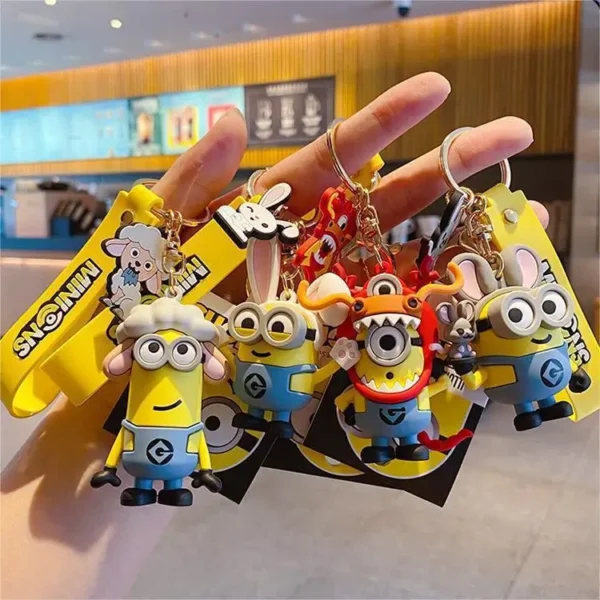 Anime Minions Keychain Cute Cartoon Design Perfect for Keys Bags