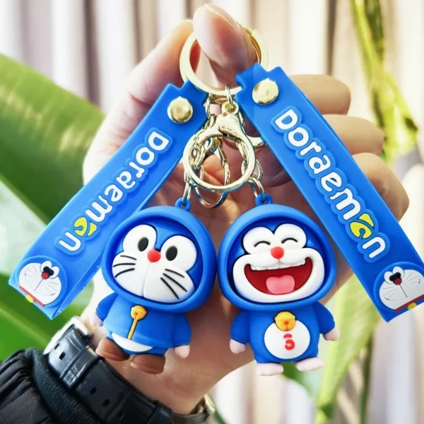 Doraemon Keychains Cute Silicone Pendant Anime Style Gifts